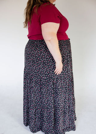 Pointelle Texture Tee – Crimson Berry - Love Marlow