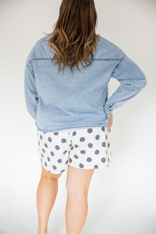 Polka Dot Color Block French Terry Lounge Shorts | Soft & Stylish - Love Marlow