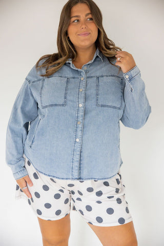 Polka Dot Color Block French Terry Lounge Shorts | Soft & Stylish - Love Marlow