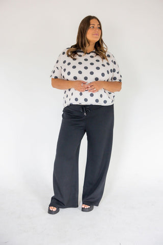 Polka Dot Color Block French Terry Lounge Shorts | Soft & Stylish - Love Marlow