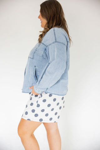 Polka Dot Color Block French Terry Lounge Shorts | Soft & Stylish - Love Marlow