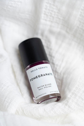 POMEGRANATE DARK RED NAIL POLISH – VEGAN ODORLESS & NON - TOXIC - Love Marlow