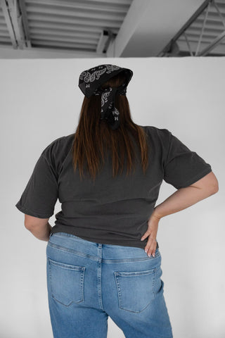 Post Malone Cowboy Western Graphic Tee – Vintage Charcoal Grey - Love Marlow