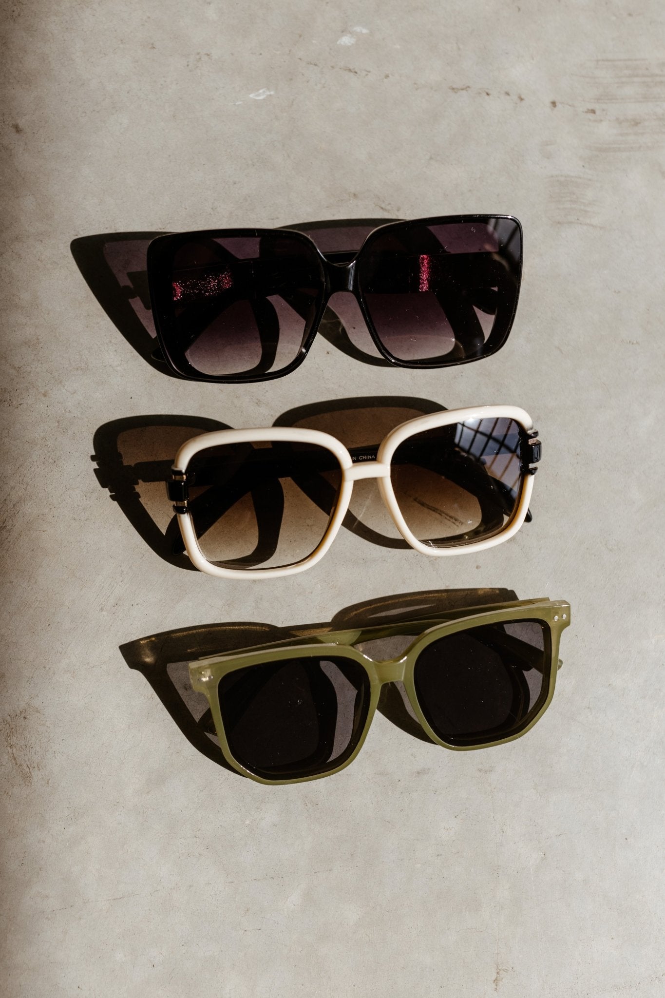 PRAGUE SUNGLASSES IN BONE AND BLACK - Love Marlow