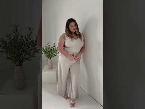 AirLuxe Tank Jumpsuit – Stone