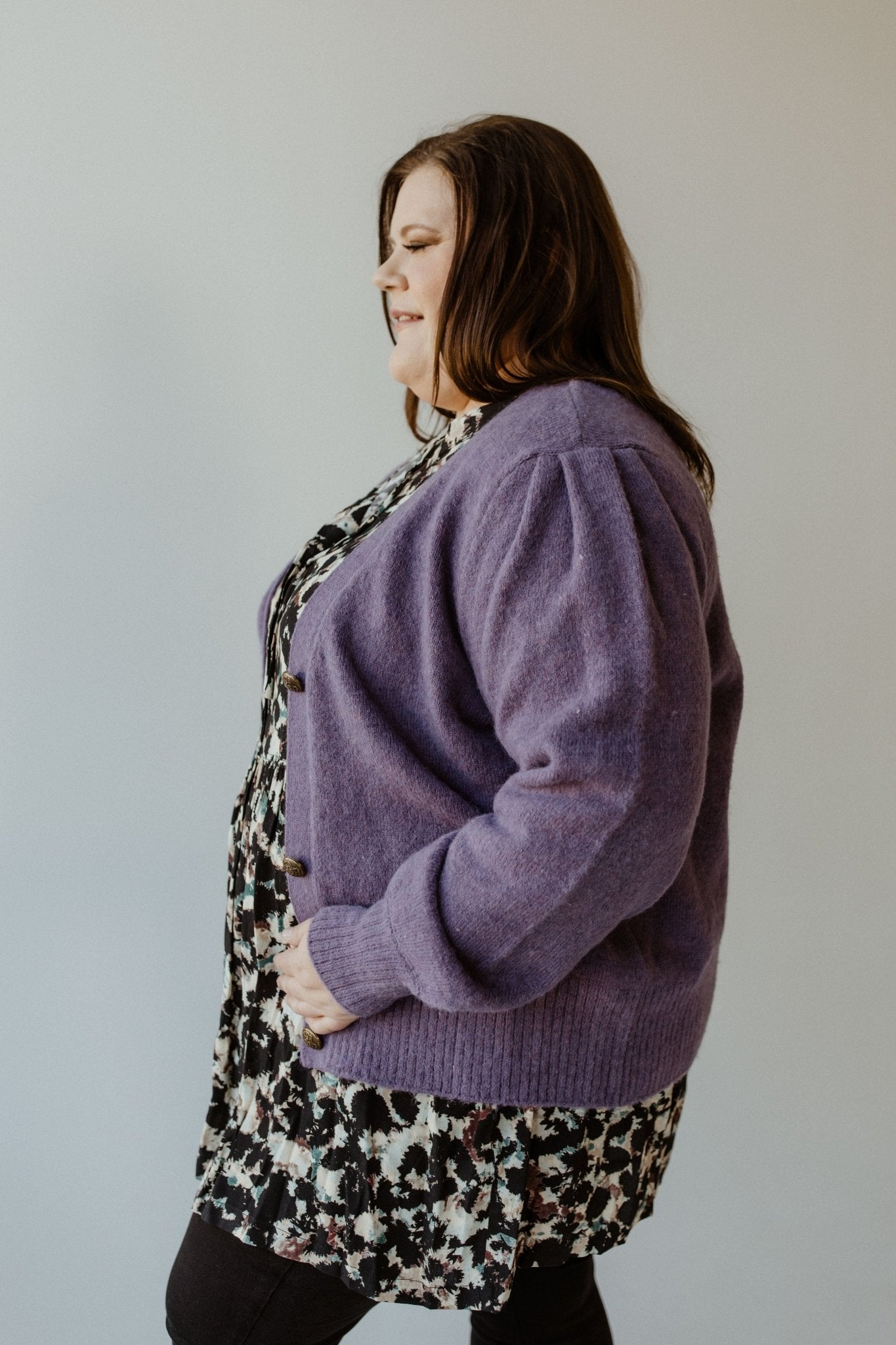 PUFF SLEEVE CARDIGAN WITH BUTTONS - 16 - Love Marlow