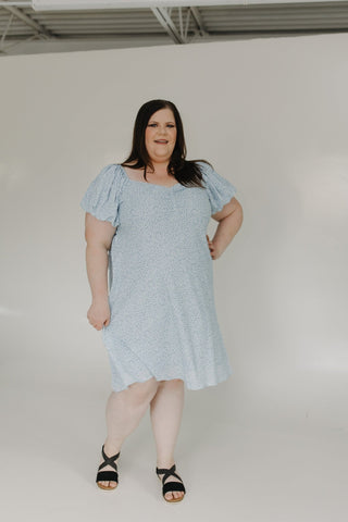 PUFF SLEEVE DAINTY FLORAL BABYDOLL SLIP DRESS - Love Marlow