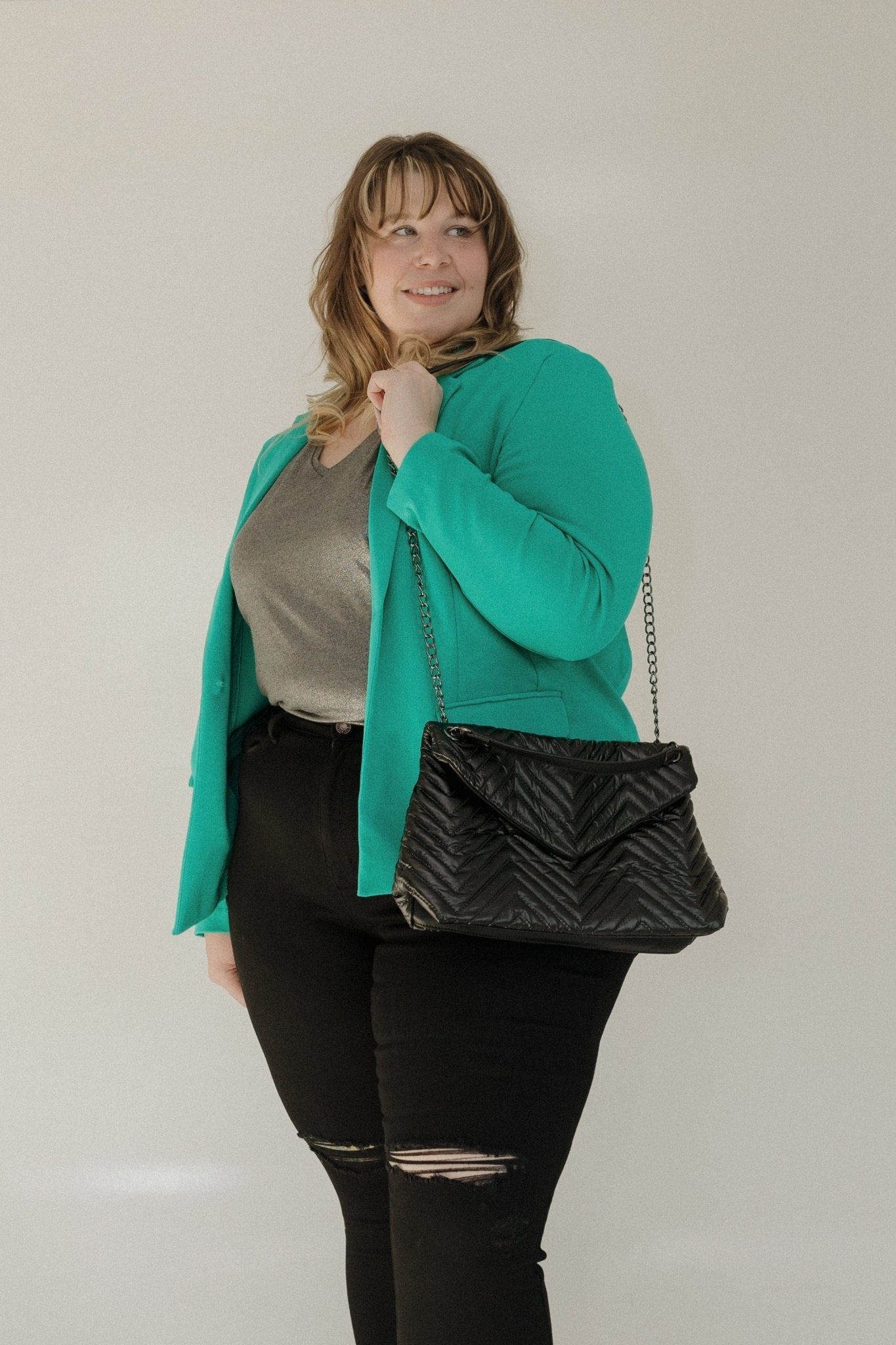 PUFFER CROSSBODY IN BLACK - Love Marlow