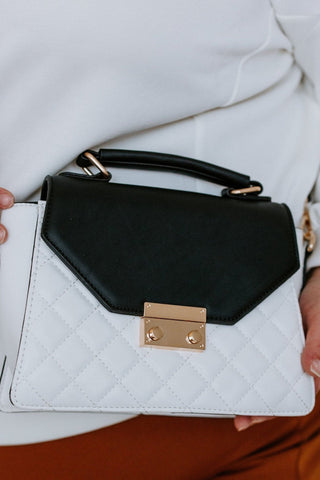 QUILTED SATCHEL IN IVORY - Love Marlow