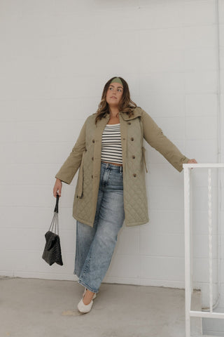 QUILTED TRENCH COAT - Love Marlow