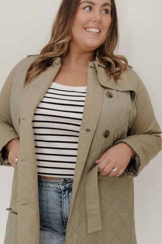 QUILTED TRENCH COAT - Love Marlow