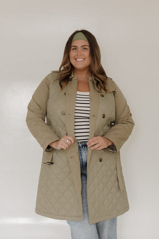 QUILTED TRENCH COAT - Love Marlow
