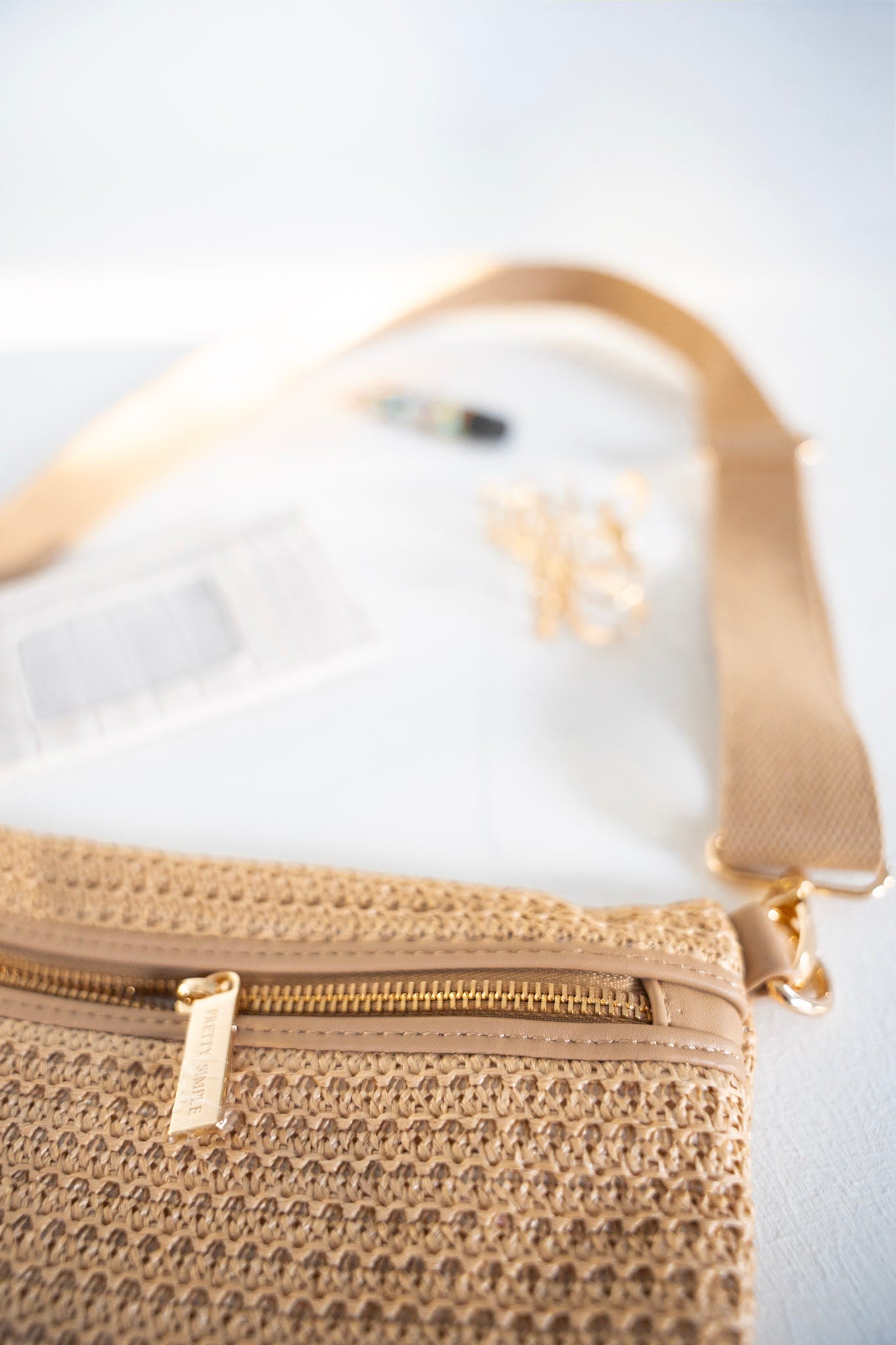 Raffia Bum Bag in Natural - Love Marlow