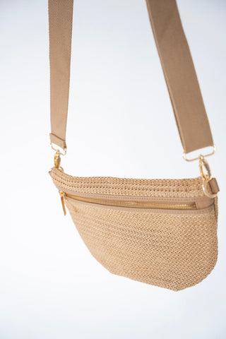 Raffia Bum Bag in Natural - Love Marlow
