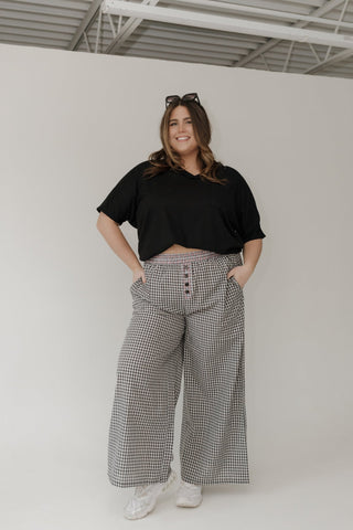 Raw Edge Waffle Knit Dolman Top in Black - Love Marlow