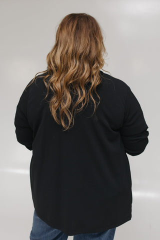 RELAXED BOYFRIEND BLAZER IN BLACK - Love Marlow