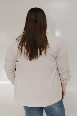 RELAXED BOYFRIEND BLAZER IN DUNE - Love Marlow