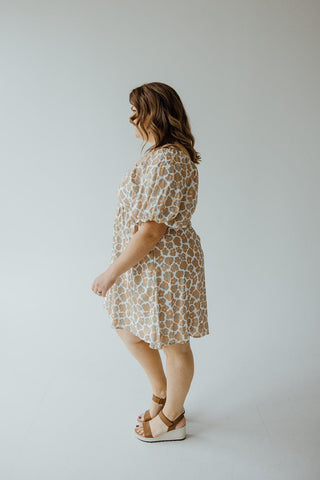 RETRO PRINT BUBBLE SLEEVE DRESS - Love Marlow