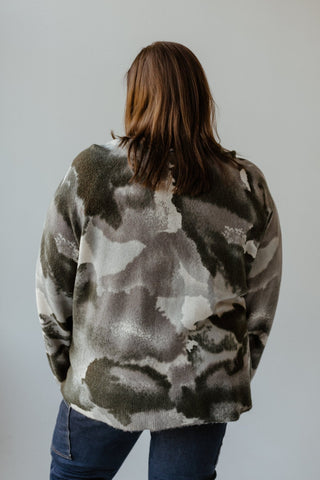 REVERSIBLE CREW NECK SWEATER WITH RAGLAN SLEEVES IN CHARCOAL - Love Marlow
