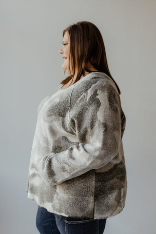 REVERSIBLE CREW NECK SWEATER WITH RAGLAN SLEEVES IN CHARCOAL - Love Marlow