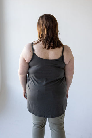 REVERSIBLE NECK CAMI IN ASH GREY - Love Marlow