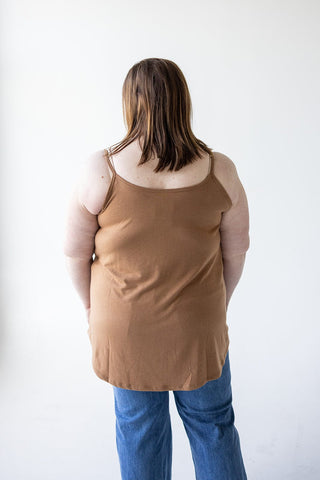 REVERSIBLE NECK CAMI IN URBAN BRONZE - Love Marlow