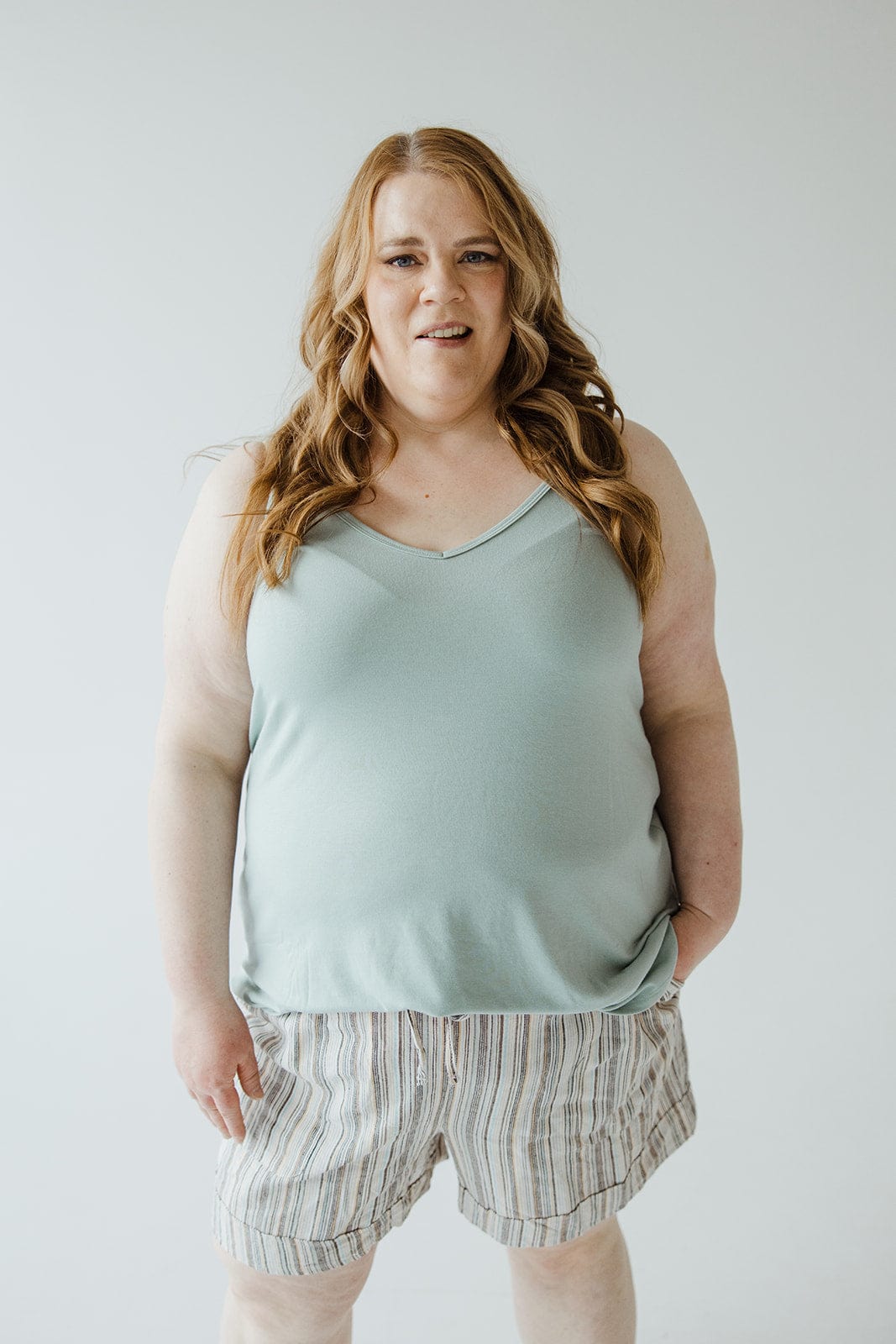 REVERSIBLE NECK CAMI IN WINTER TIDE - Love Marlow