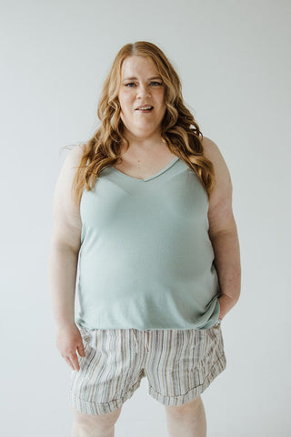 REVERSIBLE NECK CAMI IN WINTER TIDE - Love Marlow
