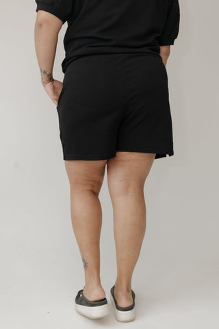Rhinestone Lounge Shorts – Black Glam - Love Marlow