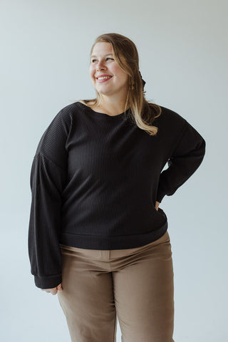 RIBBED CROPPED SWEATER - 3x - Love Marlow