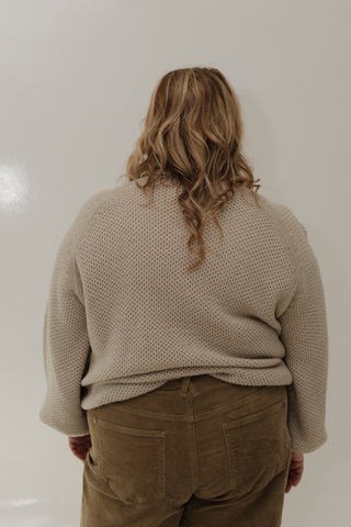 Ribbed Raglan Turtleneck Top – Dried Sage - Love Marlow