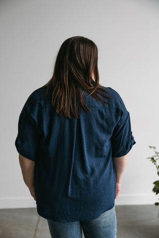 ROLLED CUFF BUTTON DOWN IN DARK HORIZON - Love Marlow