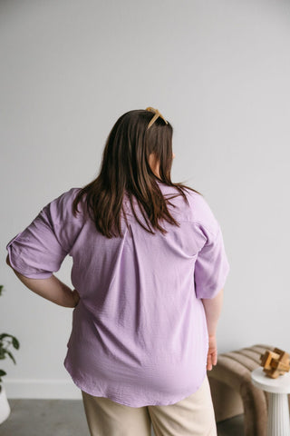 ROLLED CUFF BUTTON DOWN IN MISTY AMETHYST - Love Marlow