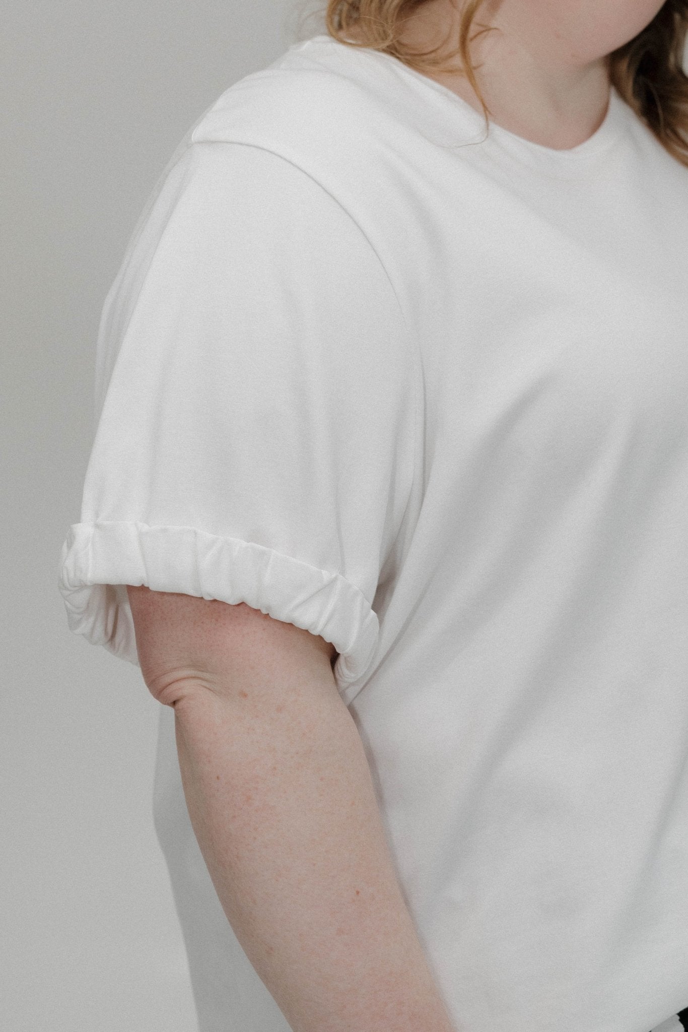 Rolled Sleeve Tee – Off White - Love Marlow