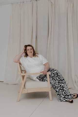 Rolled Sleeve Tee – Off White - Love Marlow