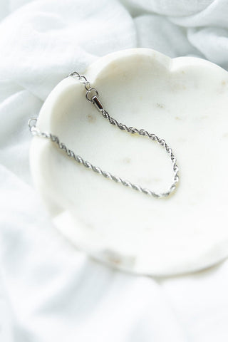 ROPE BRACELENT IN LUXE SILVER - Love Marlow