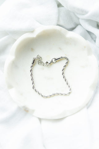 ROPE BRACELENT IN LUXE SILVER - Love Marlow