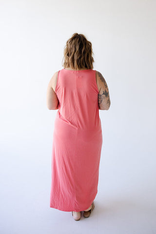ROUND NECK TANK SLIP DRESS IN CACTUS BLOSSOM - Love Marlow