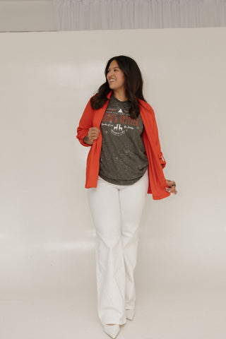 "SANTA AND I HAVE THE SAME PEOPLE DANCER, PRANCER, VIXEN AND BLITZEN. SANTA A'INT SO JUDGY NAUGHTY LIST" GRAPHIC TEE - Love Marlow