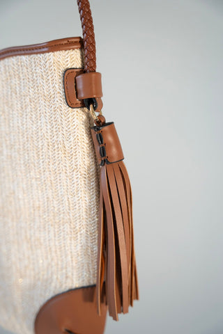 SHIMMERY WOVEN SATCHEL - Love Marlow