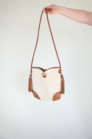 SHIMMERY WOVEN SATCHEL - Love Marlow