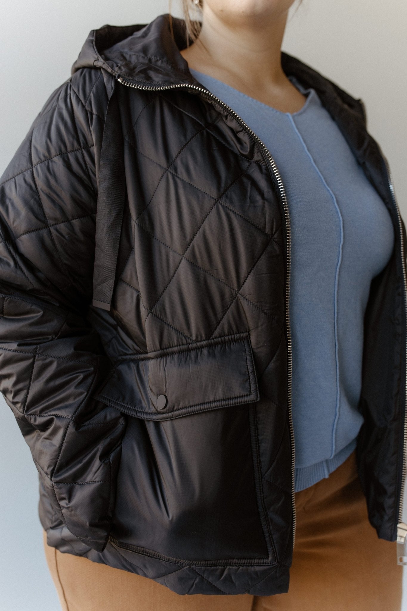 SHORT LIGHTWEIGHT QUILTED PUFFER JACKET - Love Marlow