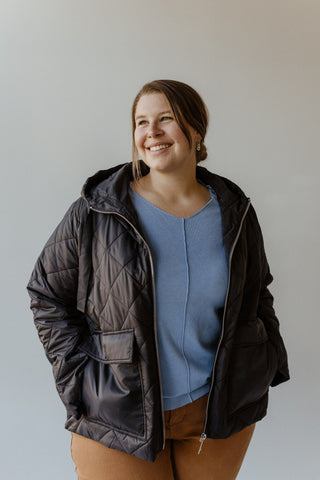 SHORT LIGHTWEIGHT QUILTED PUFFER JACKET - Love Marlow