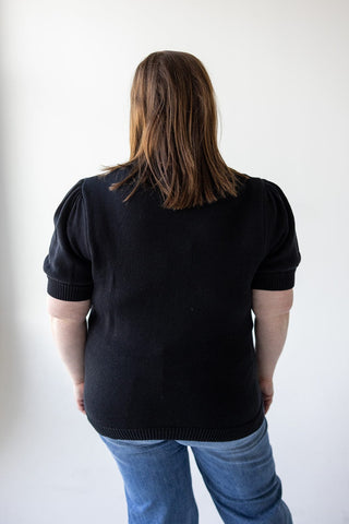 SHORT PUFF SLEEVE SWEATER - 2x - Love Marlow