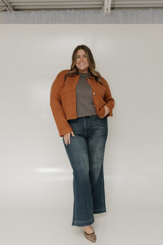SHORT SLEEVE SWEATER IN CHARCOAL - Love Marlow