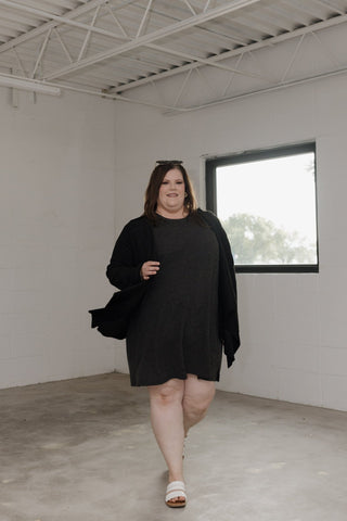 SHORT SLEEVE SWEATER T - SHIRT DRESS - Love Marlow