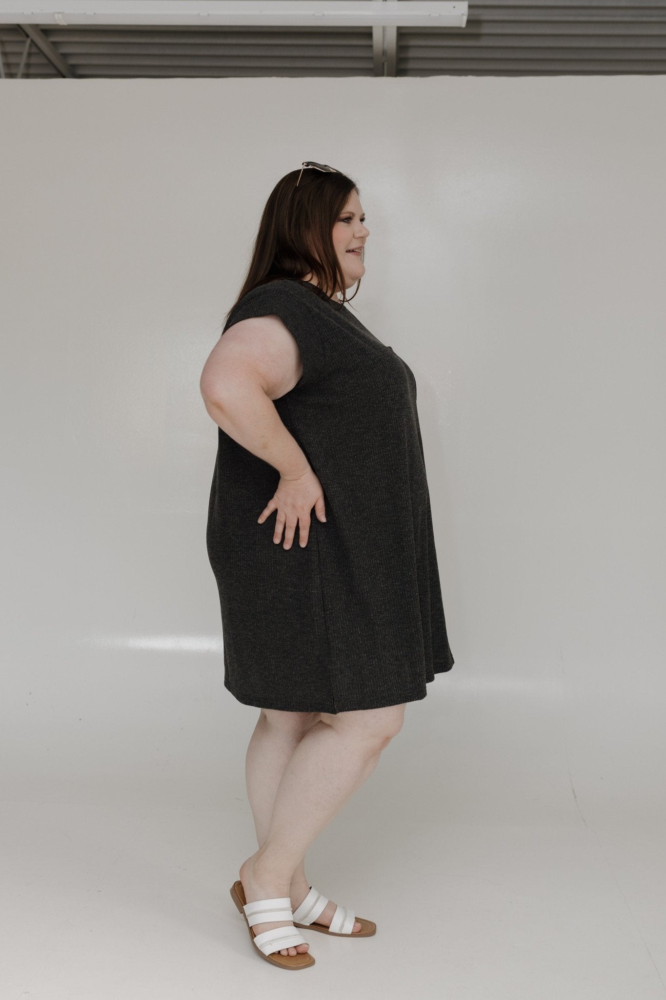 SHORT SLEEVE SWEATER T - SHIRT DRESS - Love Marlow