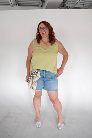 Silk Camisole with Artisan Lace Inset - Love Marlow