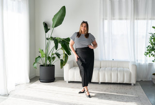 SLEEK MIDI LENGTH SKIRT IN BLACK - Love Marlow