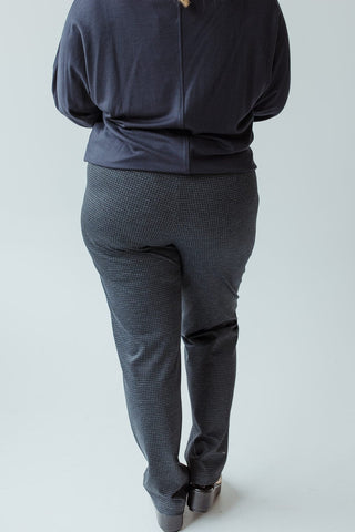SLIM FIT TREGGINGS IN MICRO CHECK PATTERN - Love Marlow